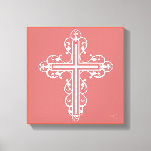 Fancy kruisontwerp nr. 4 canvas afdruk