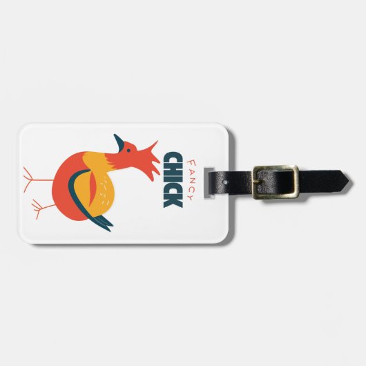 Fancy kuiken bagagelabel (Voorkant horizontaal)