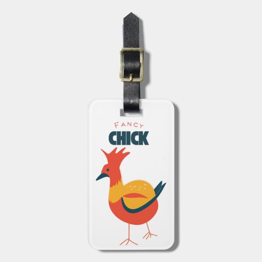 Fancy kuiken bagagelabel (Voorkant verticaal)