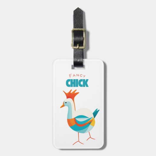 Fancy kuiken bagagelabel (Voorkant verticaal)