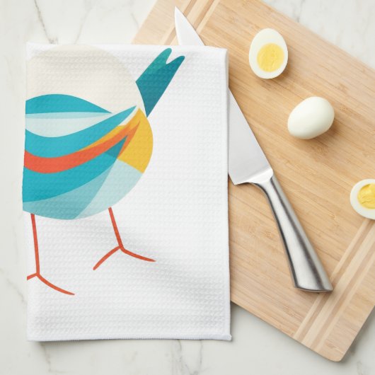 Fancy kuiken theedoek (Quarter Fold)