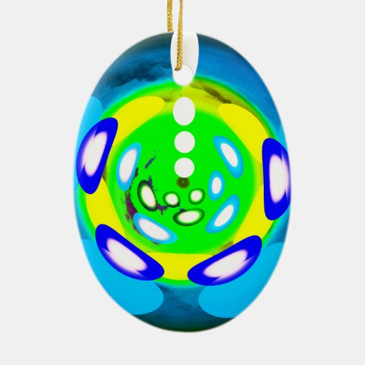 Fancy kunst keramisch ornament (Achterkant)