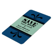 Fancy Kunstdeco Opslaan Datum Magnet Blue/Jade Magneet (Linkerzijde)