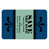 Fancy Kunstdeco Opslaan Datum Magnet Blue/Jade Magneet (Horizontaal)