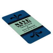 Fancy Kunstdeco Opslaan Datum Magnet Blue/Jade Magneet (Rechterzijde)