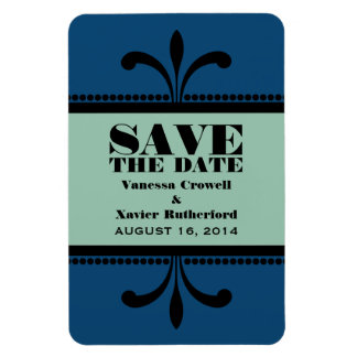 Fancy Kunstdeco Opslaan Datum Magnet Blue/Jade Magneet