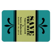 Fancy Kunstdeco sparen de Datum Blauwgroen/Groen Magneet (Horizontaal)