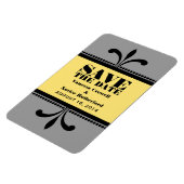 Fancy Kunstdeco sparen de Datum Grijs Magnet/Geel Magneet (Linkerzijde)