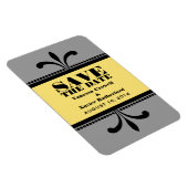 Fancy Kunstdeco sparen de Datum Grijs Magnet/Geel Magneet (Rechterzijde)
