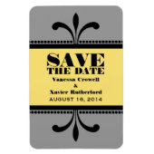 Fancy Kunstdeco sparen de Datum Grijs Magnet/Geel Magneet (Verticaal)