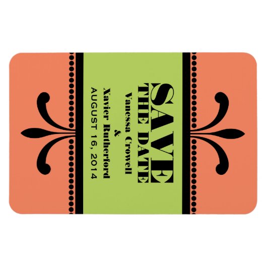 Fancy Kunstdeco sparen de Datum Magnet Sinaasappel Magneet (Horizontaal)