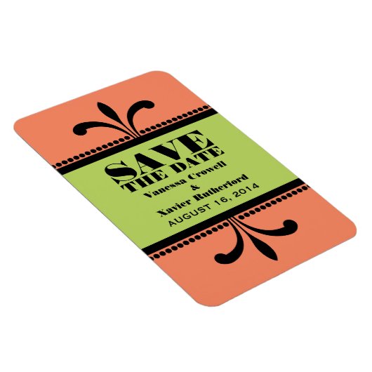 Fancy Kunstdeco sparen de Datum Magnet Sinaasappel Magneet (Rechterzijde)