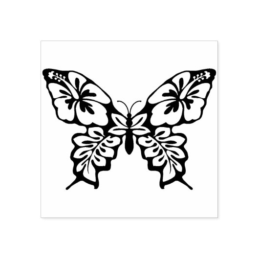 fancy kunststempel voor de vlinder rubberstempel (Afrduk)