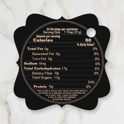 Fancy Label voor honinghoning en goudhoningetikett (Achterkant)