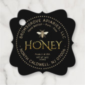 Fancy Label voor honinghoning en goudhoningetikett (Voorkant)