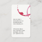 Fancy label Wijn met wijnvlek (Achterkant)