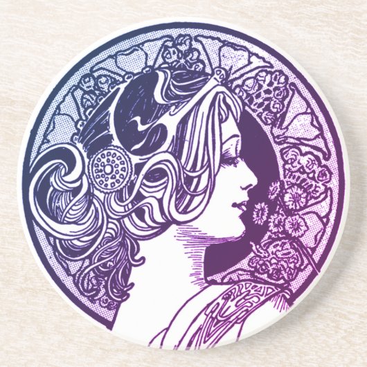 Fancy Lady Sandstone Drink Onderzetter (Voorkant)