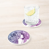 Fancy Lady Sandstone Drink Onderzetter (Zijkant)