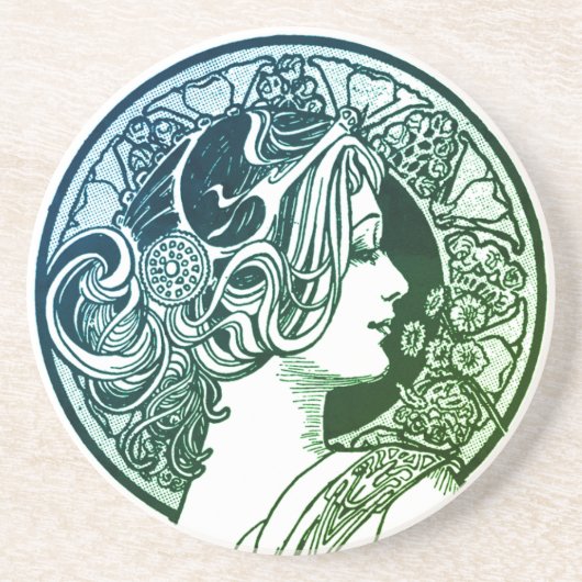 Fancy Lady Sandstone Drink Onderzetter (Voorkant)