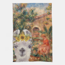 Fancy Lama en Renoirs Boerderij Theedoek