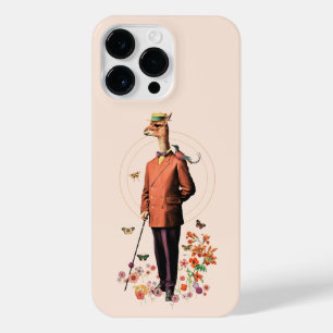 FANCY LAMADIER IN BLOEMEN EN VLINDERS iPhone 14 PRO MAX HOESJE