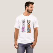 Fancy lamapaar t-shirt (Voorkant volledig)