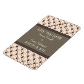 Fancy Lattice Save the Date Magnet, Linen Magneet (Linkerzijde)