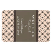 Fancy Lattice Save the Date Magnet, Linen Magneet (Horizontaal)