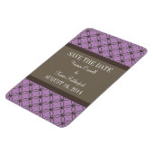 Fancy Lattice Save the Date Magnet, Violet Magneet (Linkerzijde)