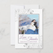 Fancy Lavendel Liefde & Bedankt Foto & Notitie Tro (Voorkant)