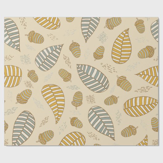 Fancy Leaves and Fruits Cadeaupapier (Vlak)