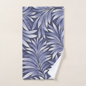 Fancy Leaves Carolina Blauw en Wit Bad Handdoek (Handdoek)