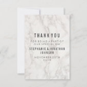 Fancy legant marmer Wedding Bedankt (Achterkant)