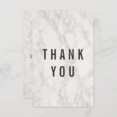 Fancy legant marmer Wedding Bedankt (Voorkant / Achterkant)