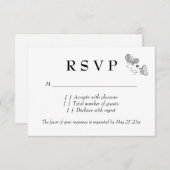 Fancy lente bruiloft RSVP reactie kaarten (Voorkant / Achterkant)