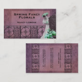 Fancy lente in Roos en groen Visitekaartje (Voorkant / Achterkant)