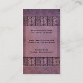 Fancy lente in Roos en groen Visitekaartje (Achterkant)