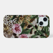 Fancy Leopard Print iPhone Case iPhone 15 Case (Achterkant horizontaal)