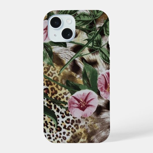 Fancy Leopard Print iPhone Case iPhone 15 Case (Achterkant)