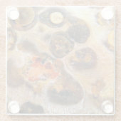 Fancy Leopard Skin Natural Rock Foto ontworpen Glazen Onderzetter (Achterkant)