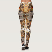 Fancy leopard Skin Rock-foto Ontworpen kleur Leggings (Achterkant)