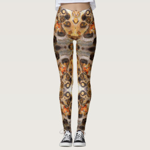 Fancy leopard Skin Rock-foto Ontworpen kleur Leggings
