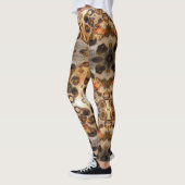 Fancy leopard Skin Rock-foto Ontworpen kleur Leggings (Links)