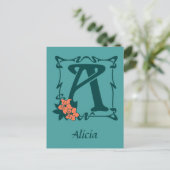 Fancy letter A Briefkaart (Staand voorkant)