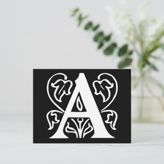 Fancy letter A Briefkaart (Staand voorkant)