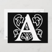 Fancy letter A Briefkaart (Voorkant / Achterkant)