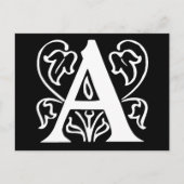 Fancy letter A Briefkaart (Voorkant)