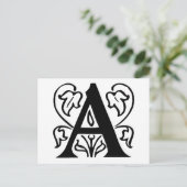 Fancy letter A Briefkaart (Staand voorkant)