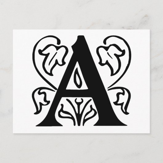 Fancy letter A Briefkaart (Voorkant)