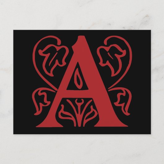 Fancy letter A Briefkaart (Voorkant)